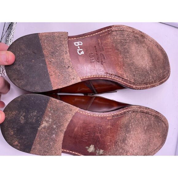 Barneys New York Men\'s Size 10 Vero Cuoio Vintage Italian Leather Brown Loafers main image 6